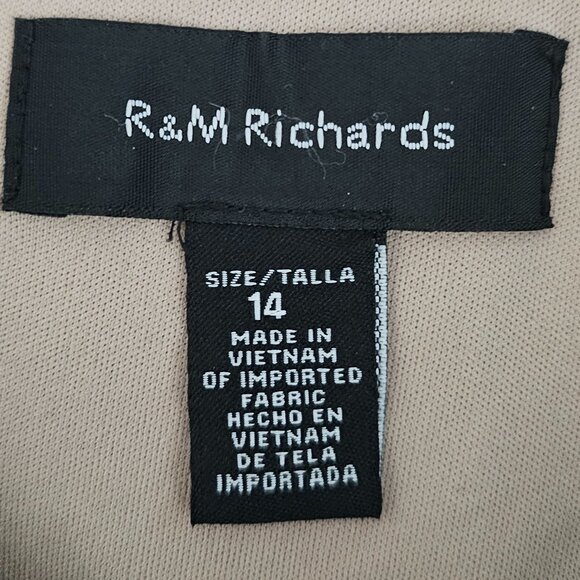 R & M Richards Sleeveless V-Neck Godet Skirt Embellished Long Sequin Dress - Picture 10 of 15